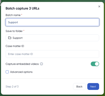 Batch Browser Options