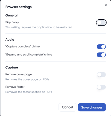 browser settings