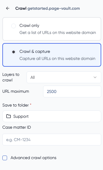 crawl options pvb