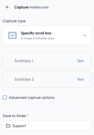 specific scrollbox